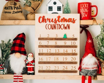 Christmas Countdown, Christmas Countdown Wood, Farmhouse Christmas Decor, Christmas Countdown Sign