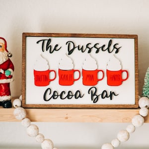 Personalized Cocoa Bar Sign - Cocoa Bar Family Decor - Cocoa Bar Decor - Cocoa Bar Signs - Personalized Cocoa Bar - Farmhouse Cocoa Bar