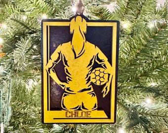 Personalized Soccer Christmas Ornament: Custom Team Colors