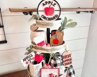 Apple Orchard Tiered Tray Decor - Apple Cider Tiered Tray Decor - Apple Picking Tiered Tray Decor - Fall Tiered Tray Decor - Rae Dunn Apple