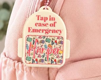 Emergency Contact Backpack Tag | NFC Backpack Tag | Scan for Contact