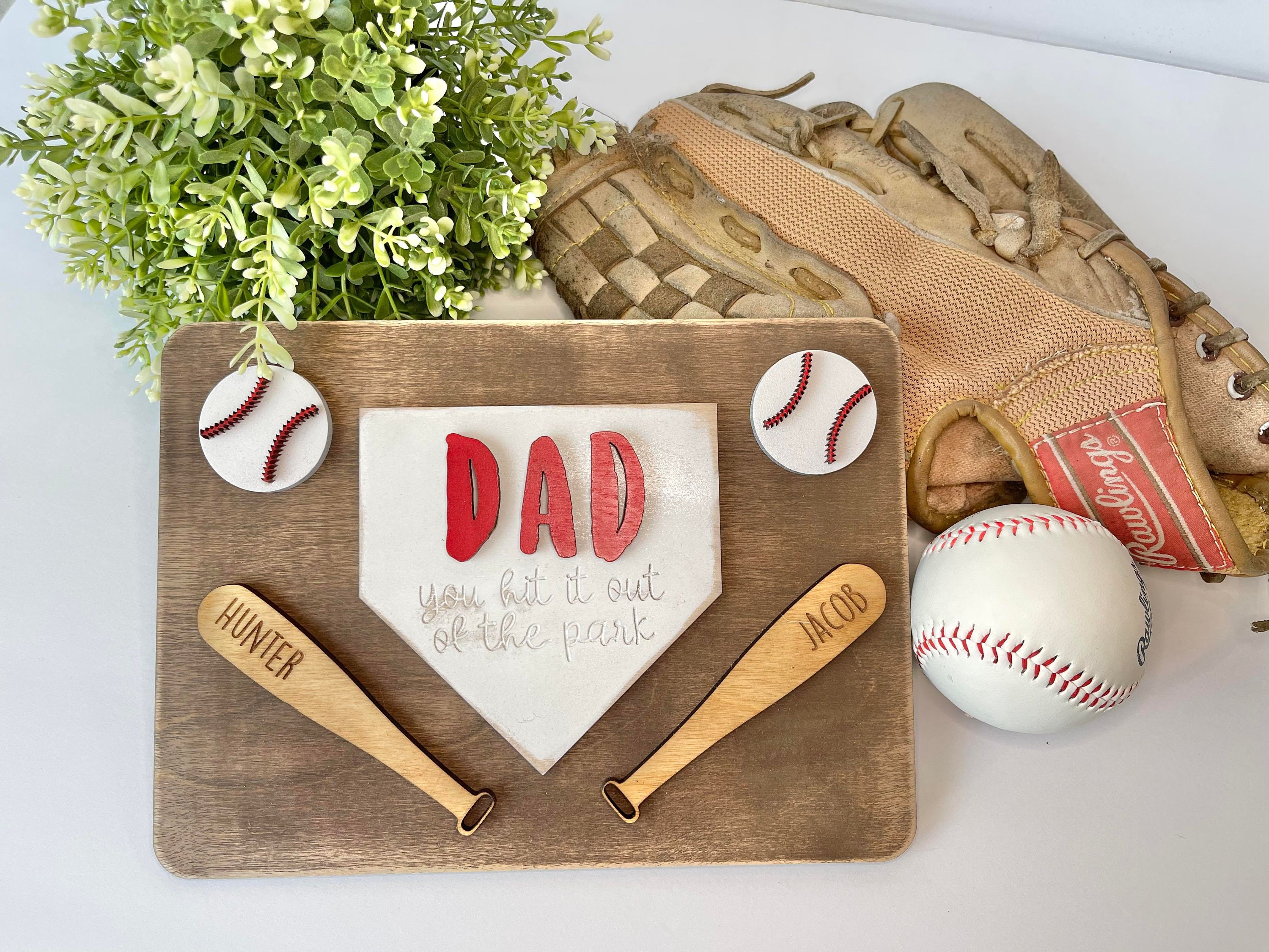 Dad You Hit It Out of the Park Fathers Day Sign Fathers 