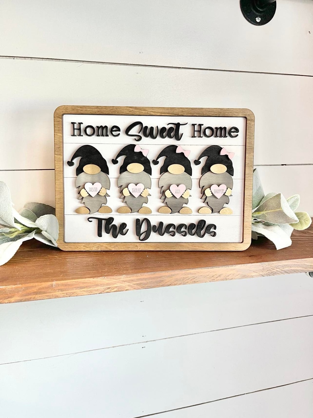 Gnome Sweet Gnome - Personalized Family Sign - Gnome Decor - Gnome ...