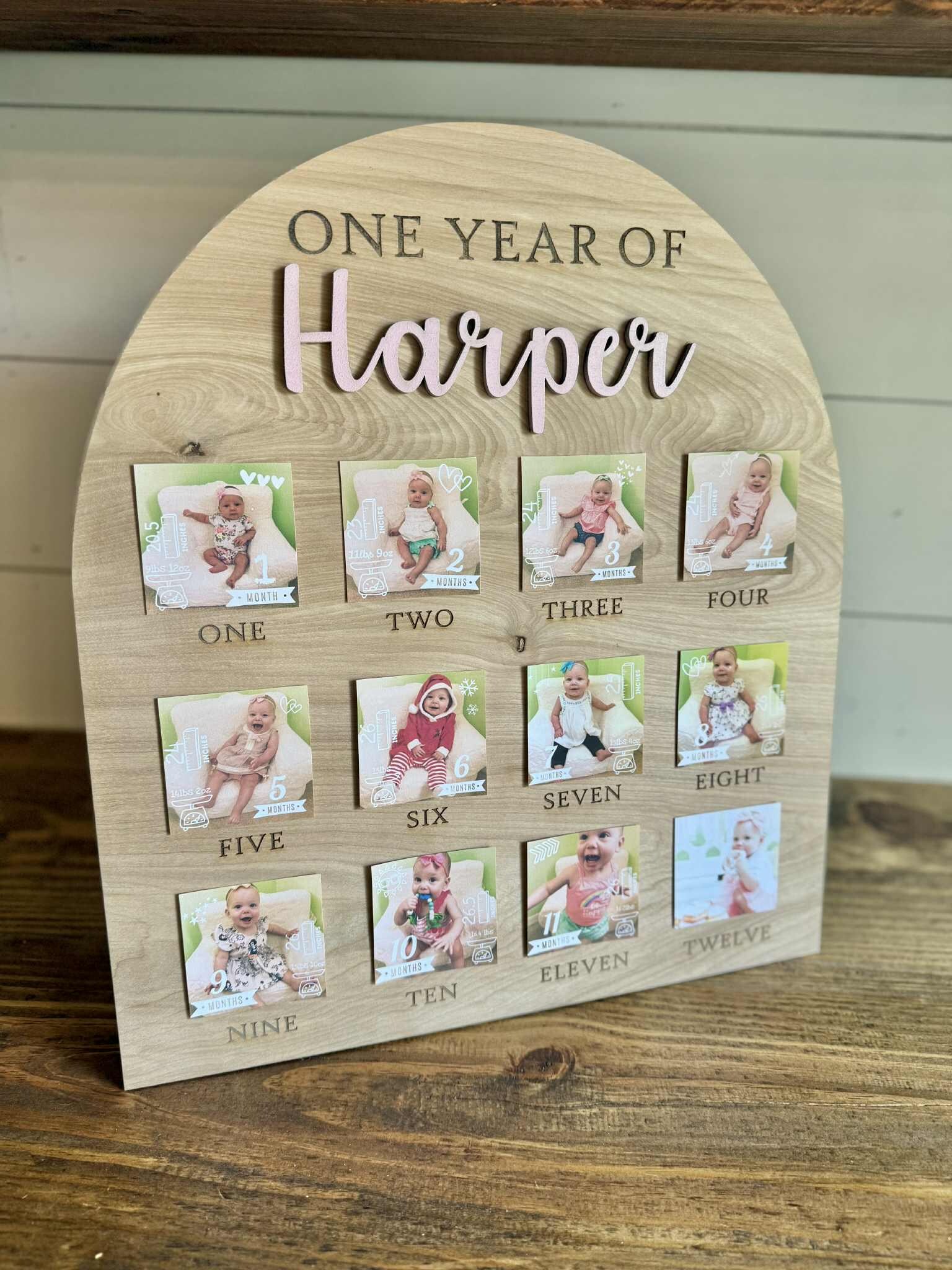 My First Year Photo Board | One Year of Personalized Photo Board ...