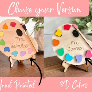 Art Teacher Gift - Personalized Art Teacher Sign - Art teacher desk Decor - Art Graduate Gift - Gifts for Art Teachers - Art Teacher Palette image 5
