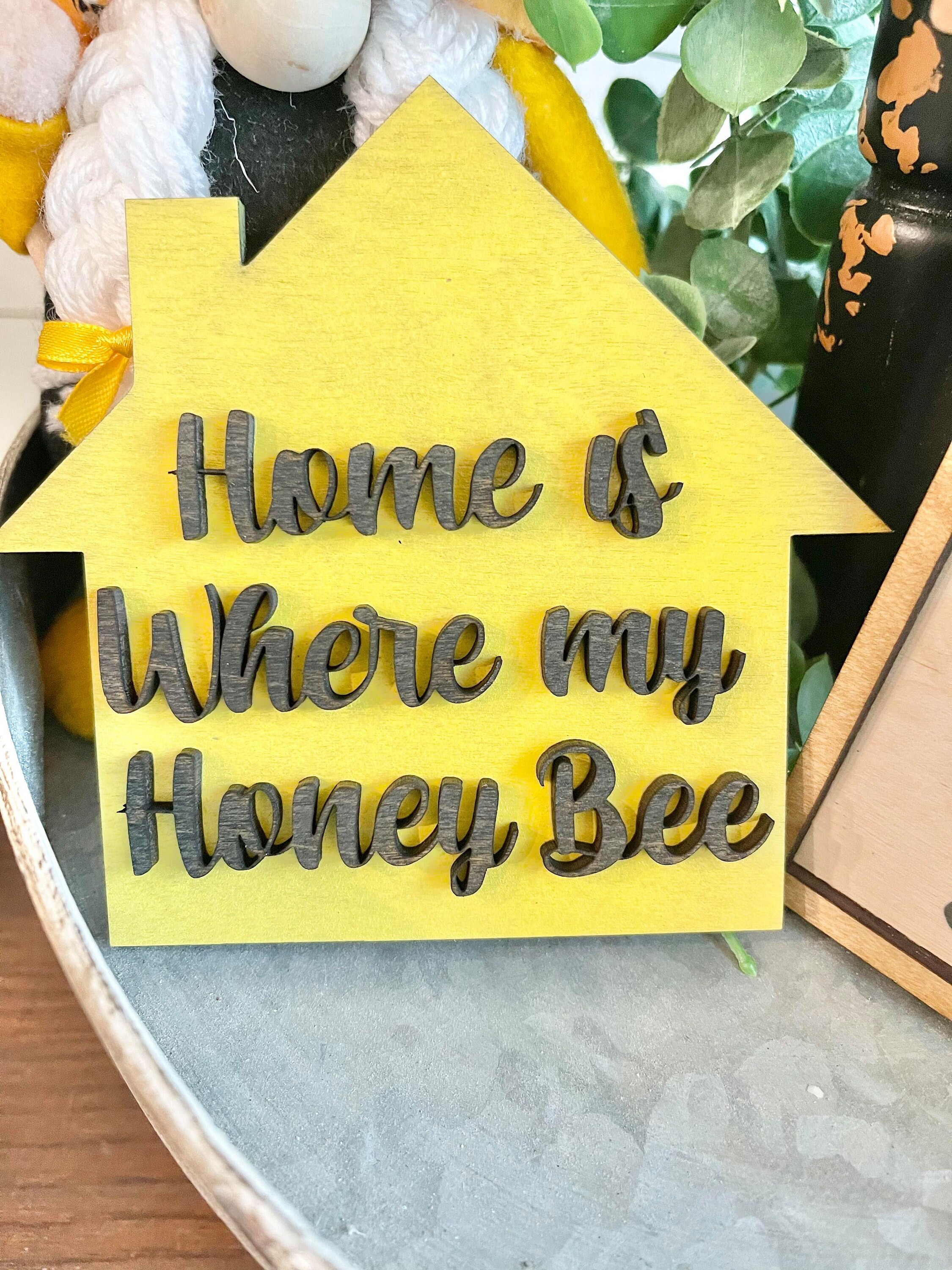 Vintage Floral Inspired Honey Bee Welcome To Our Hive Tier Tray Wood Sign –  More Heart Studio-A Spokane, WA Makers Mercantile