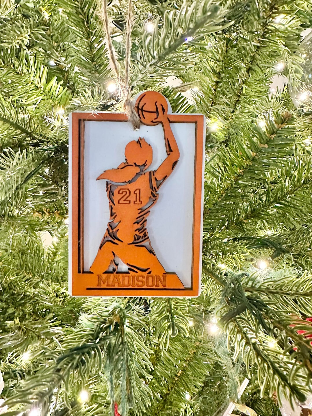 Basketball Ornament Personalized Basketball Ornament Girls Etsy