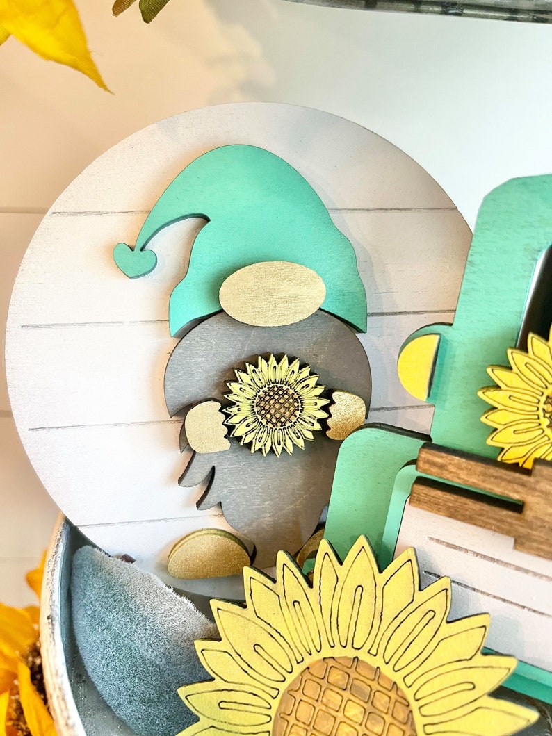 Sunflower Market Tiered Tray Set - Fall Sunflower Decor - Fall ...