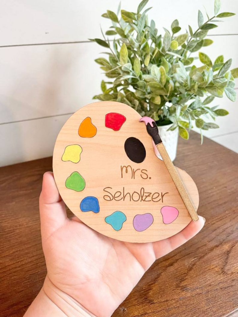 Art Teacher Gift Personalized Art Teacher Sign Art Teacher Etsy