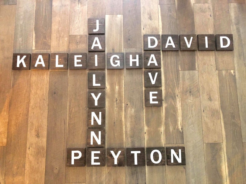 Scrabble Tile Wall Art Custom Name Scrabble Tiles Pick Etsy
