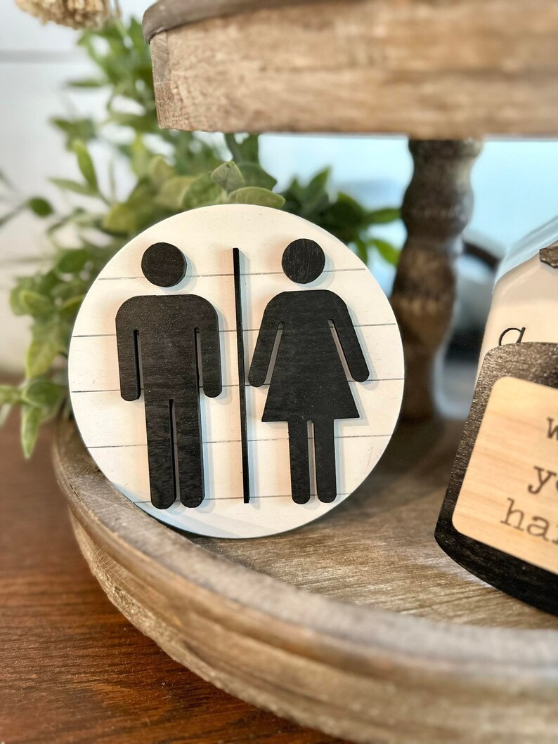 Bathroom Tiered Tray Decor Farmhouse Bathroom Decor Etsy