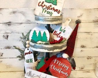 Christmas truck / Christmas tree sign / Christmas signs / 3D signs / merry Christmas/ tiered tray Decor / farmhouse trucks/ coffee bar