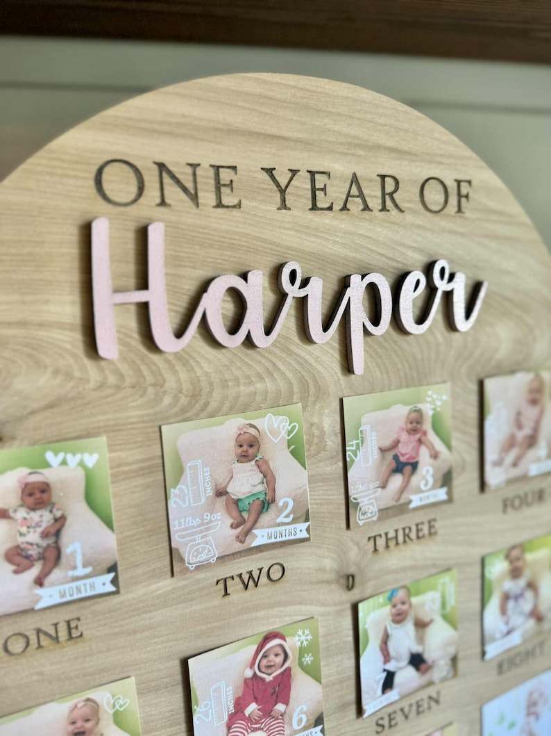 My First Year Photo Board | One Year of Personalized Photo Board ...