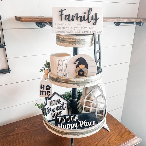 Farmhouse Tiered Tray Decor Bundle Etsy