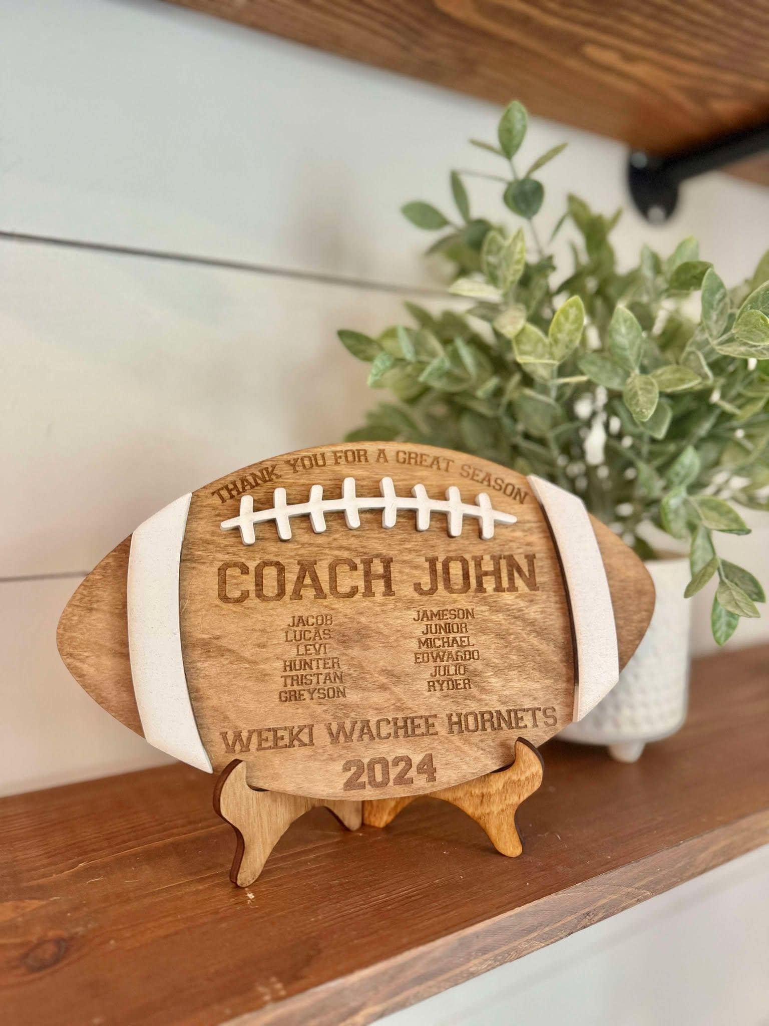 Football Coach Gift | Football Team Plaque | End of Season Coach Gift ...