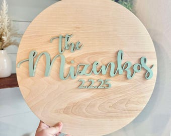 Custom Wooden Wedding Guest Book Sign: Alternative Welcome Decor