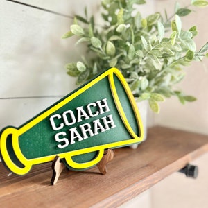 Personalized Desktop Cheer Coach Sign - Gifts for Cheer Coach - PE ...