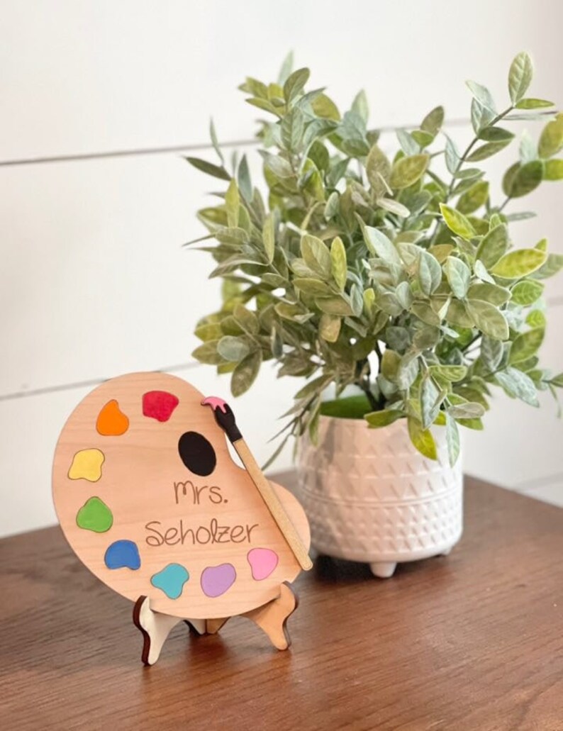 Art Teacher Gift Personalized Art Teacher Sign Art Teacher Etsy