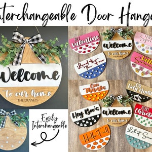 Seasonal Interchangeable Door Hanger - Fully Interchangeable Door Hanger - Farmhouse Door Decor - Seasonal Door Decor - 3D Door Hangers