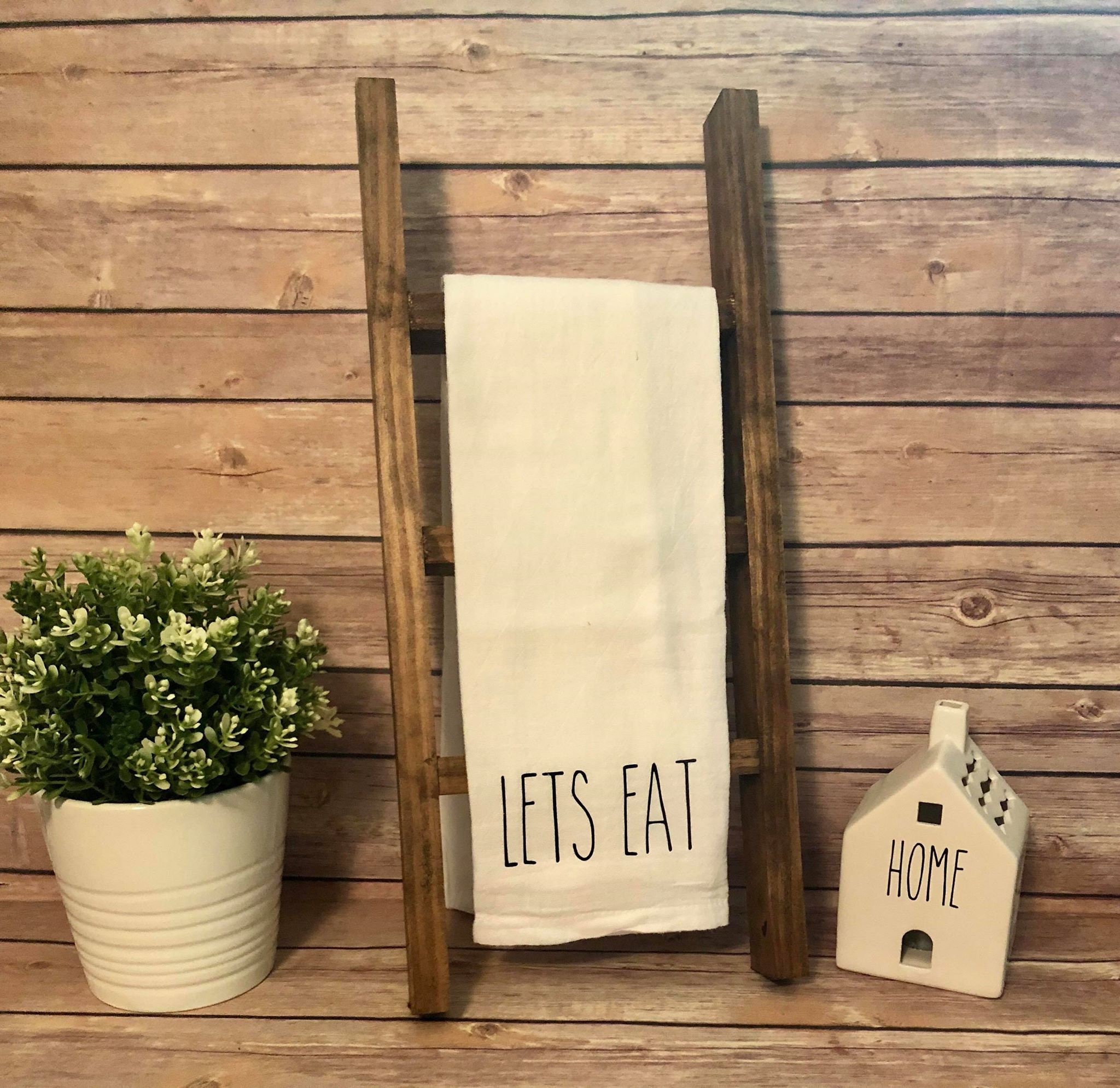 Farmhouse Tea Towel Ladder With FREE tea towel Farmhouse Etsy