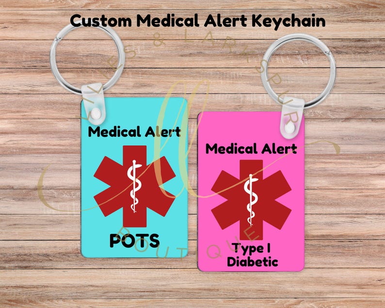 Medical Alert Keychain Custom - Etsy