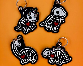 Dino Skeleton Keychain