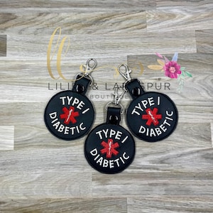 Diabetic Alert keychain type1 or type 2