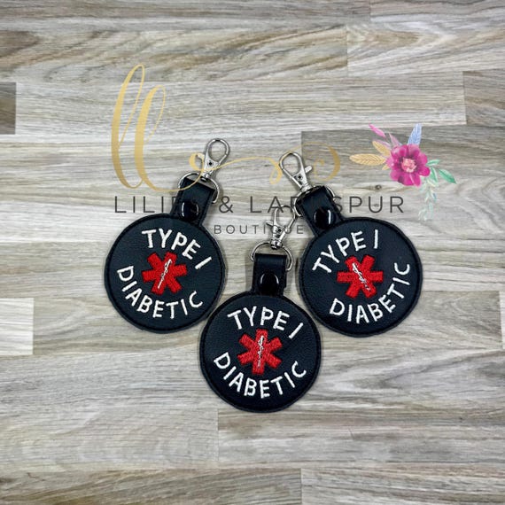 Diabetic Alert keychain type1 or type 2