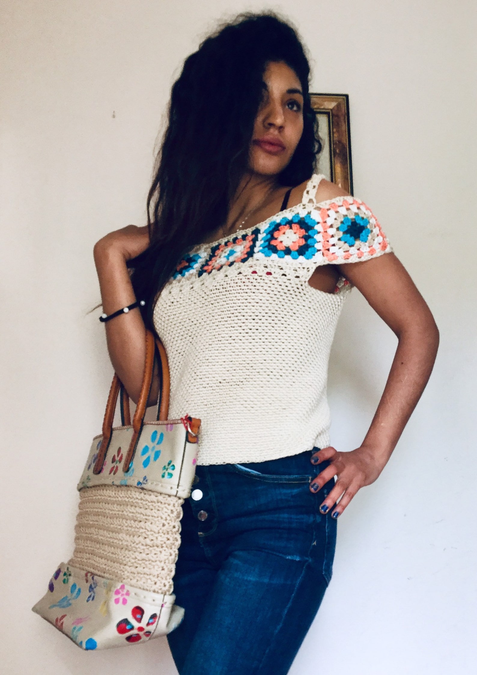 granny square shirt crochet