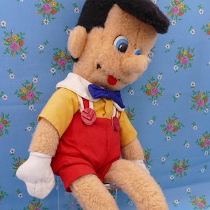 Vintage Pinocchio Character Plush Soft Toy