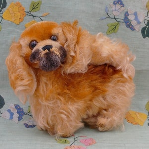 1950&#39;s Steiff 5.5&quot; Peky Pekingese Dog Mohair Figurine Collectible Steiff Germany