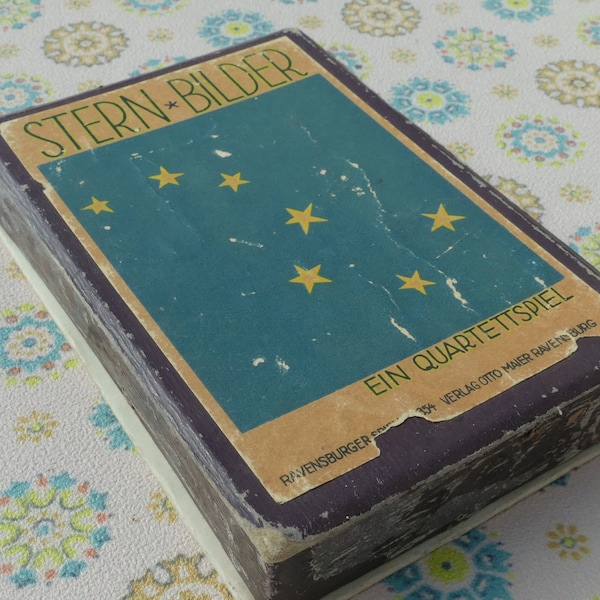 1935 Vintage Ravensburg Stern Bilder Ein Quartettspiel Card Game
