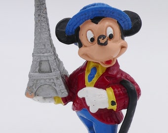 Vintage PVC-beeldje Mickey Mouse Eifeltoren uit de jaren 80 Bullyland