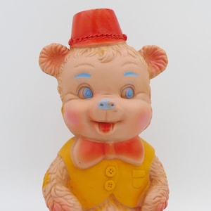 1960er Vintage Teddybär Quietschegummi
