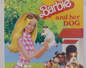 1976 Vintage Barbie Hardcover Picture Book &#39;Barbie and her Dog&#39; Published by Mattel