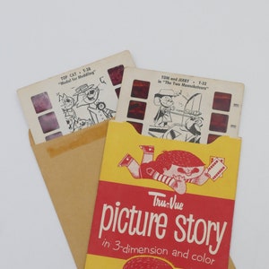 1950's Tru-Vue Picture Story Tom and Jerry & Top Cat Slides