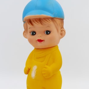 1960er Jahre Vintage Junge Quietschspielzeug aus Gummi