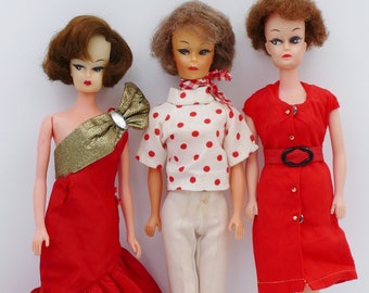 Trio of 1960's Hong Kong Clone Fashion Dolls