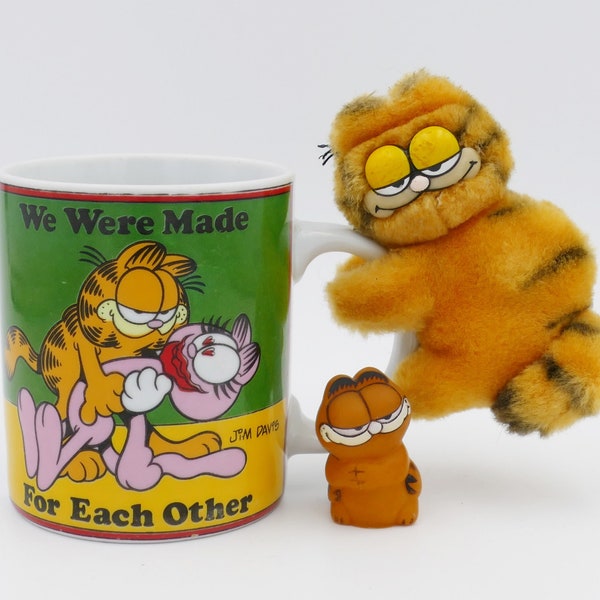 Vintage 1980's Garfield Novelty Toys Coleccionables