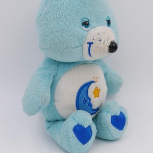 2003 Blue Bedtime Bear 8&quot; Care Bear Soft Toy Play Along