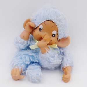 1970&#39;s Unusual Rare BLUE Thumb-sucking Ape Monkey Soft Toy