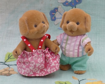 1980's Vintage Forest Families Dog Boy Girl