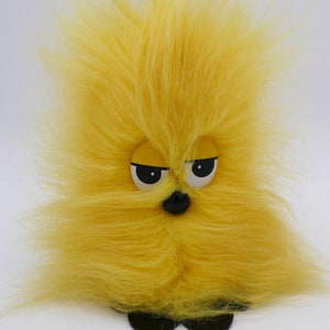 Brinquedo de novidade Glook Gonk amarelo e fofo dos anos 70