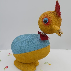 Mid-century 1940&#39;s Easter Bobblehead Rooster Candy Container Western Germany Dresden