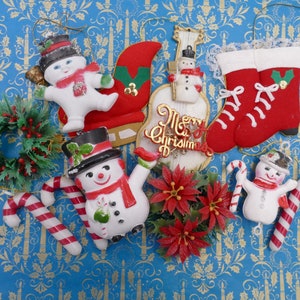 Lote de decoración de adornos navideños vintage