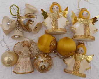 Vintage Mid-Century Kerst Ornamenten Decoratie Lot