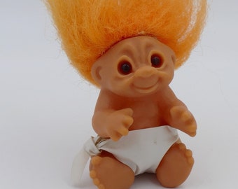 Original Thomas Dam Norfin Baby Troll Toy Figurine Original Clothes 1985