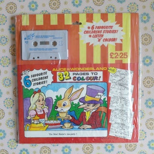 1980&#39;s Vintage Children&#39;s Stories Cassette Tape Coloring Book Listen &#39;n Color Classic Fairytales