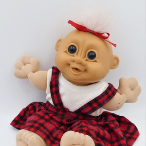Vintage Soft Body Russ Berie Troll Puppe 1990&#39;s
