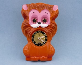 Vintage 1960's Mi-ken Wind-up Moving Eyes Pendulum Lion Clock - Etsy